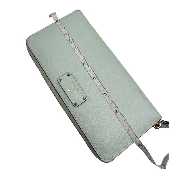 KATE SPADE New York Mint Green Zip Around Wallet - Picture 8 of 9